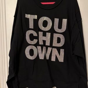 Black rhinestone tunic top